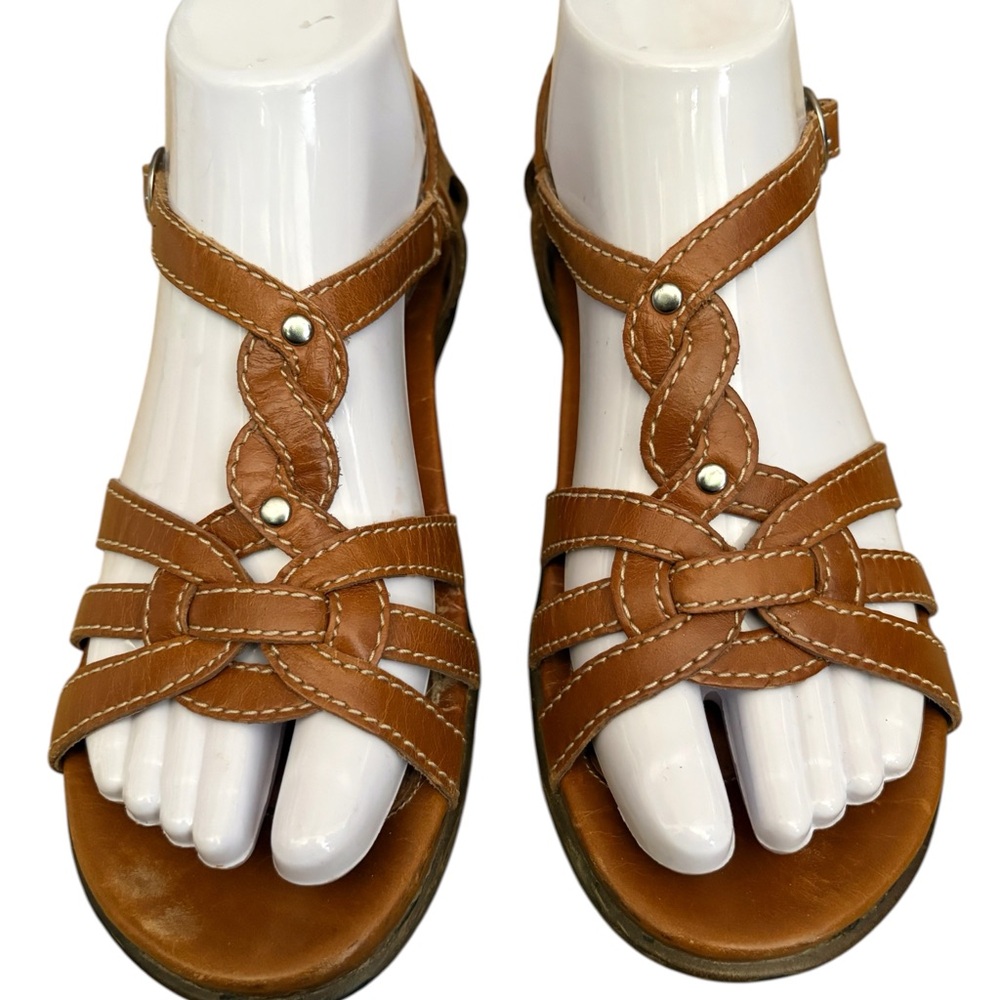 Dansko Calliope flat sandals strappy leather buckle closure 36/6 - Picture 2 of 8